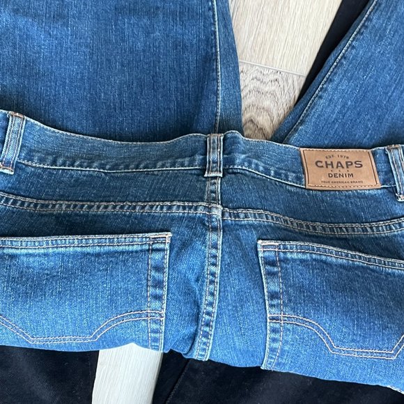Chaps Ralph Lauren blue black denim strech jeans lot of 2 NWT 10 katelyn delaney - Picture 6 of 7